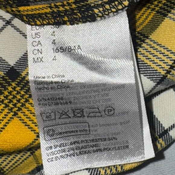 H&M Yellow Black Plaid Dress - Picture 4 of 5